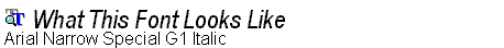Arial Narrow Special G1 Italic.ttf