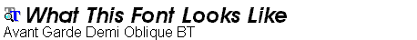 Avant Garde Demi Oblique BT.ttf